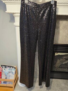 Filippa K Stevie Black Sequin Pants sz 36
